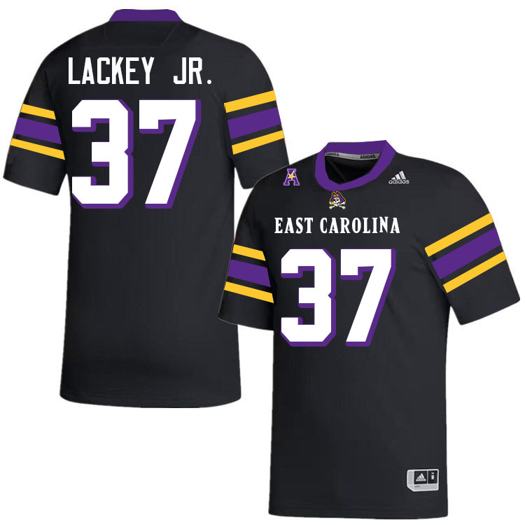 #37 Bernard Lackey Jr. East Carolina Pirates College Football Jersey Stitched-Black #37 Bernard Lackey Jr. East Carolina Pirates College Football Jersey Stitched-Black